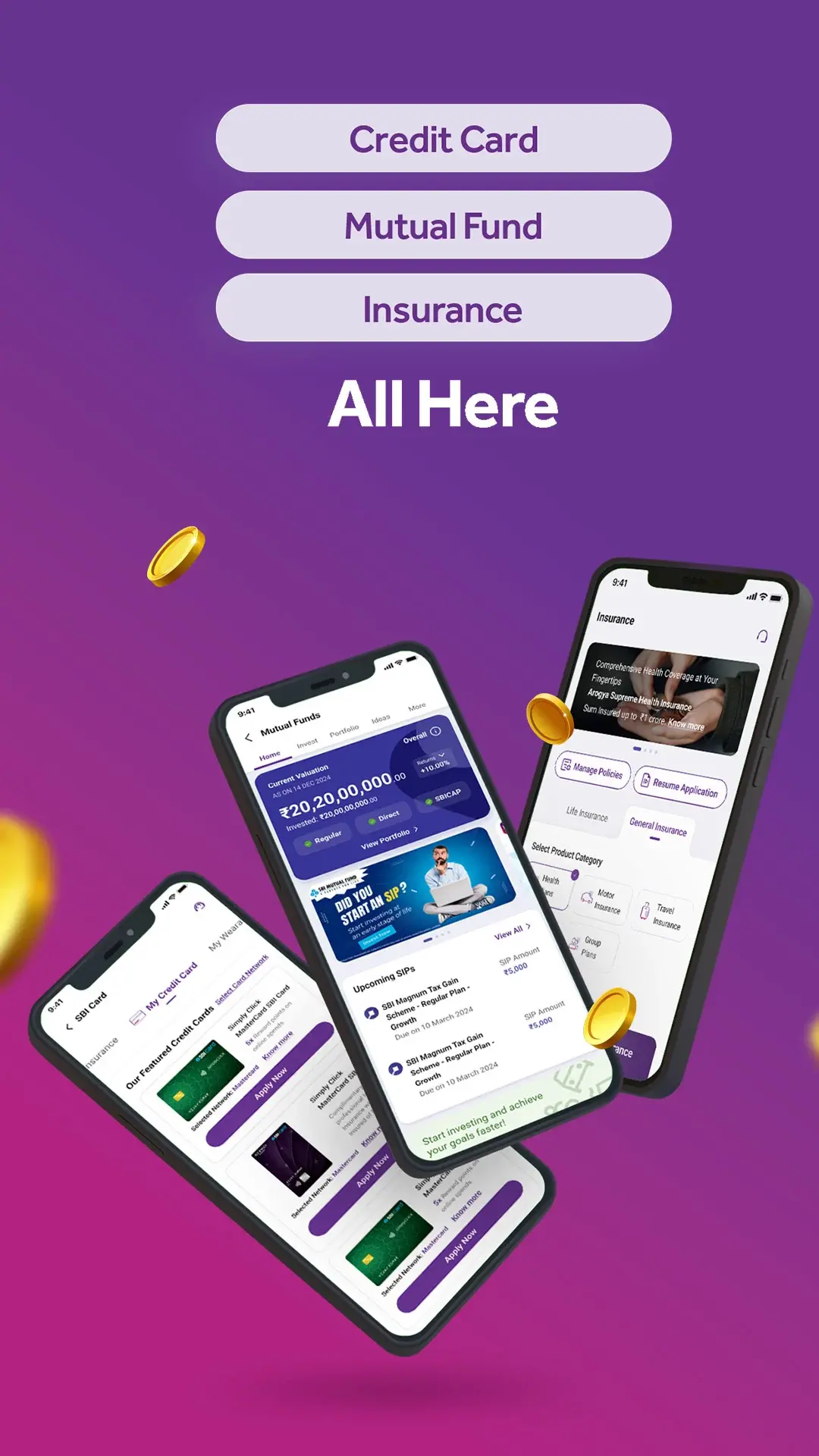 YONO SBI — cards, mutual funds and insurance
